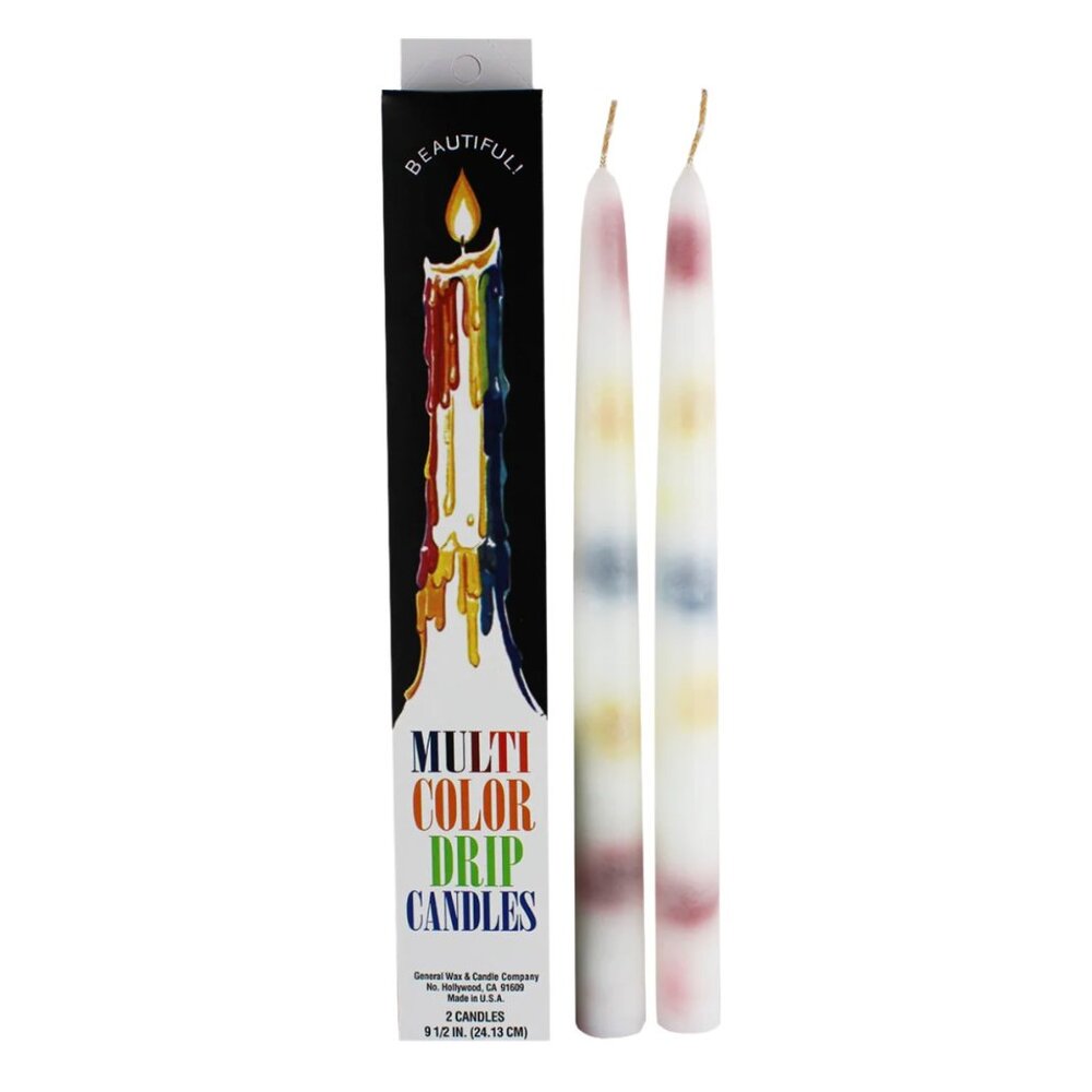 PURPLE HAZE DRIP TAPER CANDLES (Set of 2) - Picture 4 of 4